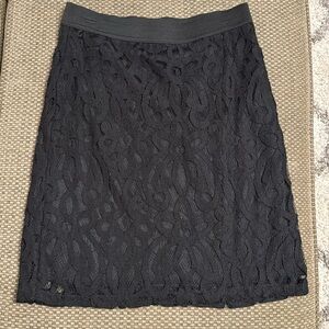 Simple black lace skirt